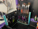 New! Easy clean, double row brush wallet and stand.