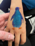 Glitter Tattoo Stencil - Penguin