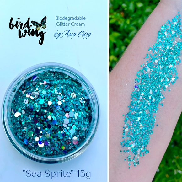 NEW! Amy’s collection- Birdwing non smear ECO bio glitter cream “Sea Sprite” 15g