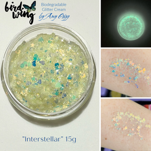 Amy’s collection- Birdwing non smear ECO bio glitter cream “Interstellar” 15g