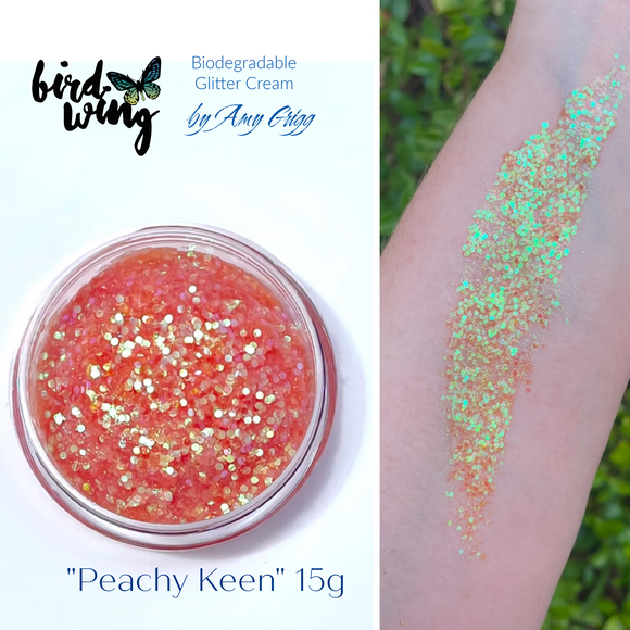 NEW! Amy’s collection- Birdwing non smear ECO bio glitter cream “Peachy Keen” 15g