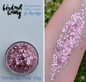 NEW! Amy’s collection- Birdwing non smear ECO bio glitter cream “Perfectly Pink” 15g