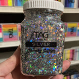 BULK TAG Loose chunky glitter Silver 200g