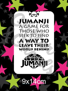 Glitter and Ghouls Face Painting Stencil-  Jumanji