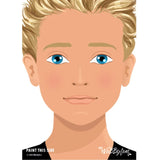 WabbyFun - Face Painting Practice Board | Vince- front view