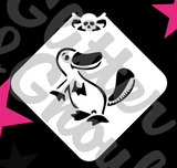 Glitter and Ghouls Face Painting Stencil- Polly Platypus