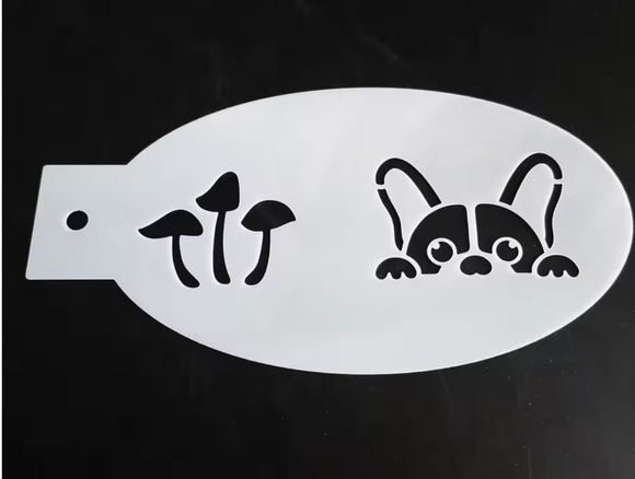 AB stencils- Peeking Puppy