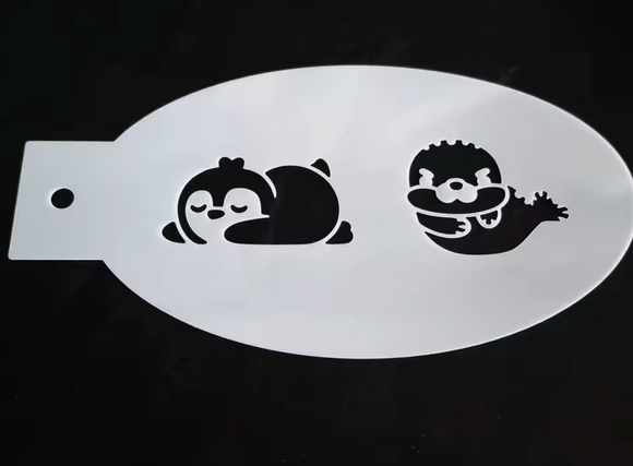 AB stencils- Sleepy Penguin and Seal