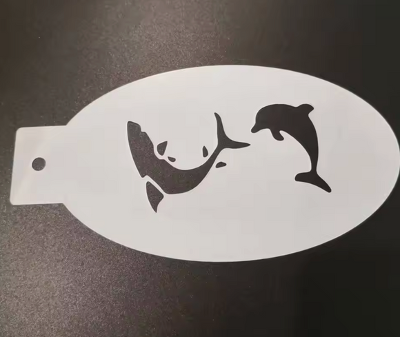 AB stencils- Shark and Dolphin