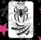 Glitter and Ghouls face painting stencil- Spidey Guy