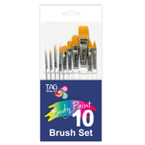 TAG Brush Set of 10 (Acrylic handles)