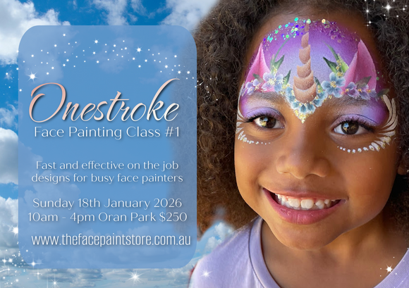 Face Painting Class- #1 “Onestroke Face Painting” Sunday 18th January 2026 10am-4pm, Oran Park.