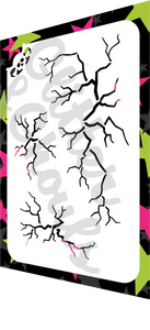 Glitter and Ghouls arm painting stencil- cracks and veins