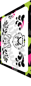 Glitter and Ghouls Face Painting Stencil- Dingo and Platypus crowns