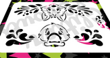 Glitter and Ghouls Face Painting Stencil- Dingo and Platypus crowns