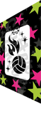 Glitter and Ghouls Face Painting Stencil- Flaming Netball
