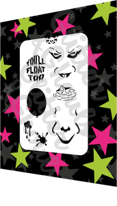 Glitter and Ghouls Face Painting Stencil-  You'll float too