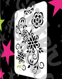 Glitter and Ghouls Face Painting Stencil-  Floral Border