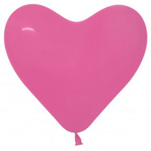 Sempertex 30cm Latex Hearts Fuchsia- pack of 12