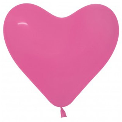 Sempertex 30cm Latex Hearts Fuchsia- pack of 12