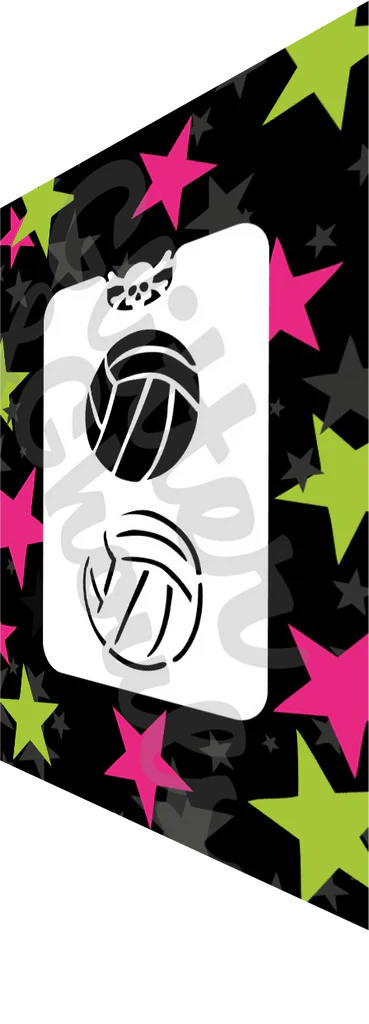 Glitter and Ghouls Face Painting Stencil- Netball