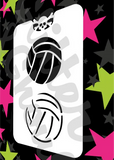 Glitter and Ghouls Face Painting Stencil- Netball 754