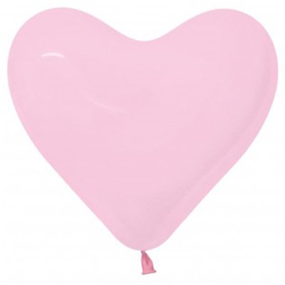 Sempertex 28cm Latex Hearts Pink- pack of 12