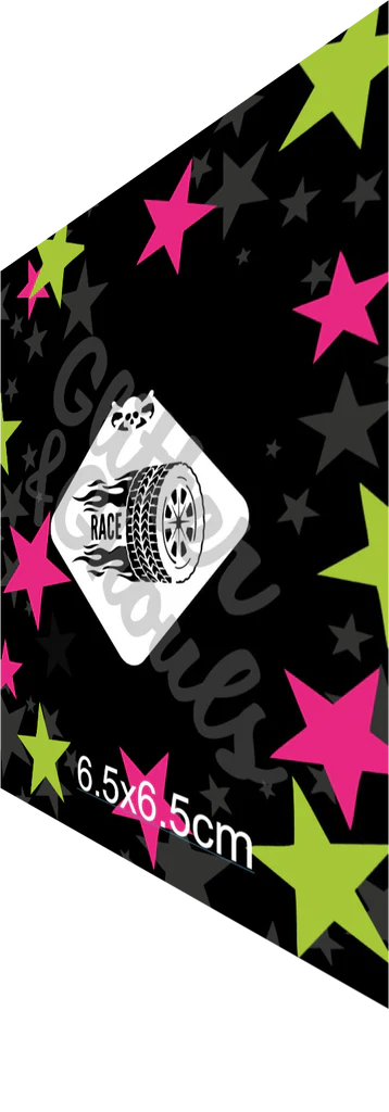 Glitter and Ghouls Face Painting Stencil- Race tyre