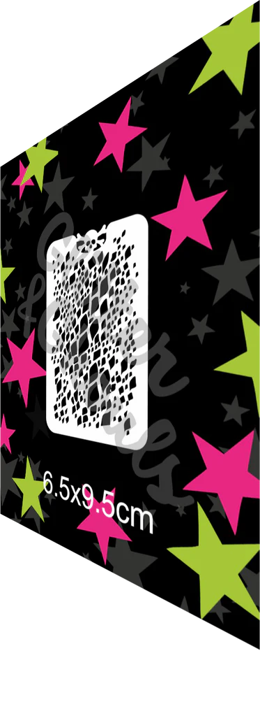 Glitter and Ghouls Face Painting Stencil- snake skin print