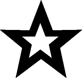 Glitter Tattoo Stencil -Star in star