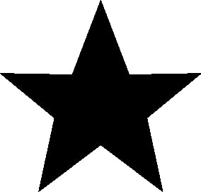 Glitter Tattoo Stencil -  Simple Star- small