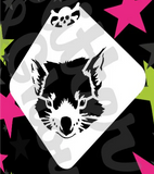 Glitter and Ghouls Face Painting Stencil- Tassie Devil