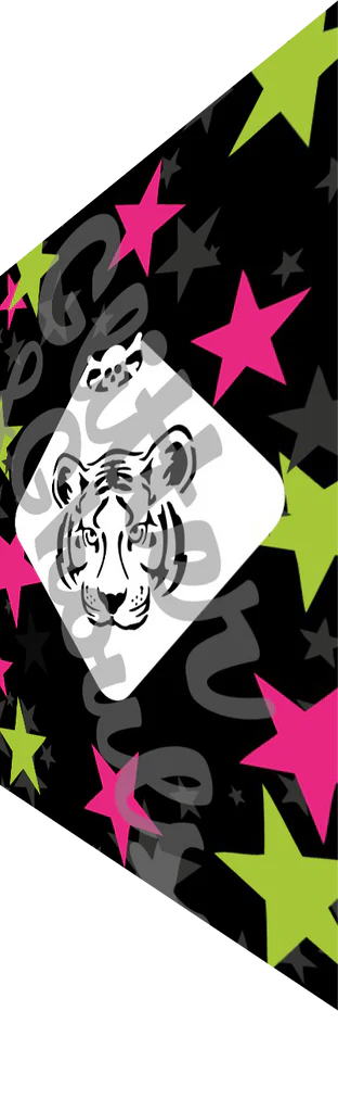 Glitter and Ghouls Face Painting Stencil- Tiger Mini