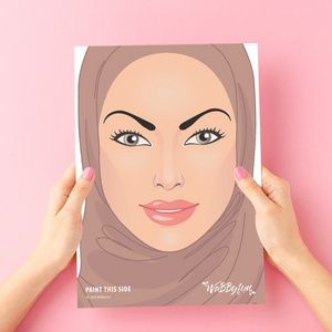 WabbyFun - Face Painting Practice Board | Ayla- front view
