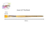 Face Painting Hub UK- Azure Face painting Brush- Flat 1/2- Made in Britain