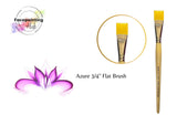 Face Painting Hub UK- Azure Face painting Brush- Flat 3/4- Made in Britain