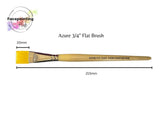 Face Painting Hub UK- Azure Face painting Brush- Flat 3/4- Made in Britain