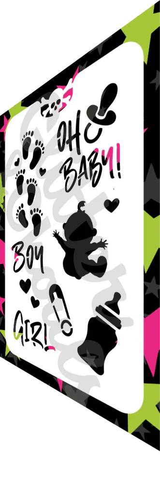Glitter and Ghouls Face Painting Stencil- Oh Baby!