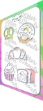 Glitter and Ghouls Face Painting Stencil- 827 Baked Treats