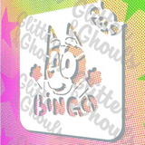 Glitter and Ghouls Face Painting Stencil- Bingo 888