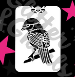 Glitter and Ghouls Face Painting Stencil-  Sweet Little Bird