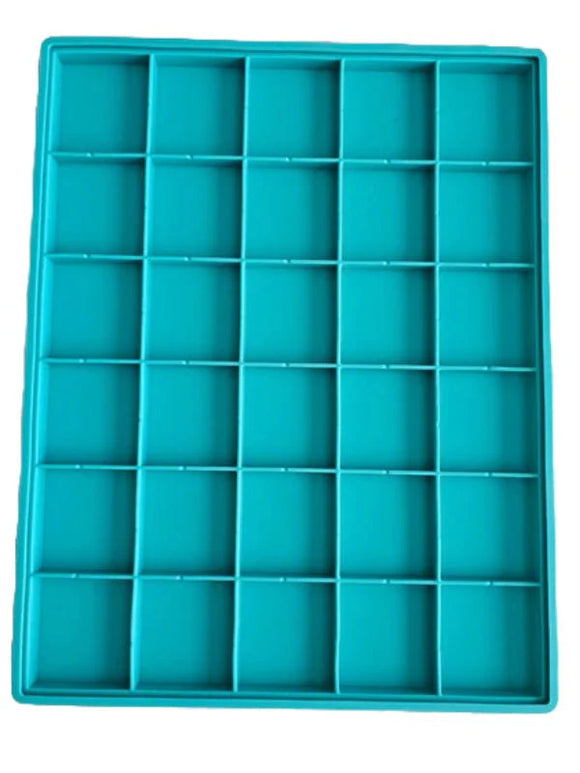 Blazin Brush - 30 Slot Silicone Insert W/ Mirror Lid | Chroma Caddy MAX – Deep Ocean