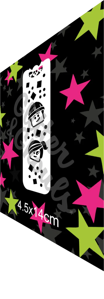 Glitter and Ghouls Face Painting Stencil- Blocks of Fun