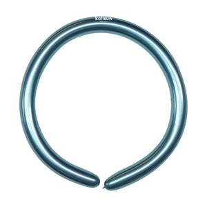 Kalisan 260 twisting balloons Mirror (Chrome) Blue Pack of 50