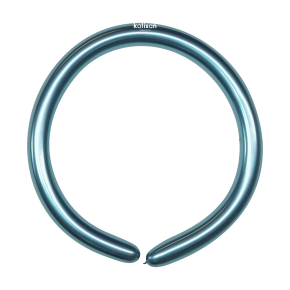 Kalisan 260 twisting balloons Mirror (Chrome) Blue Pack of 50