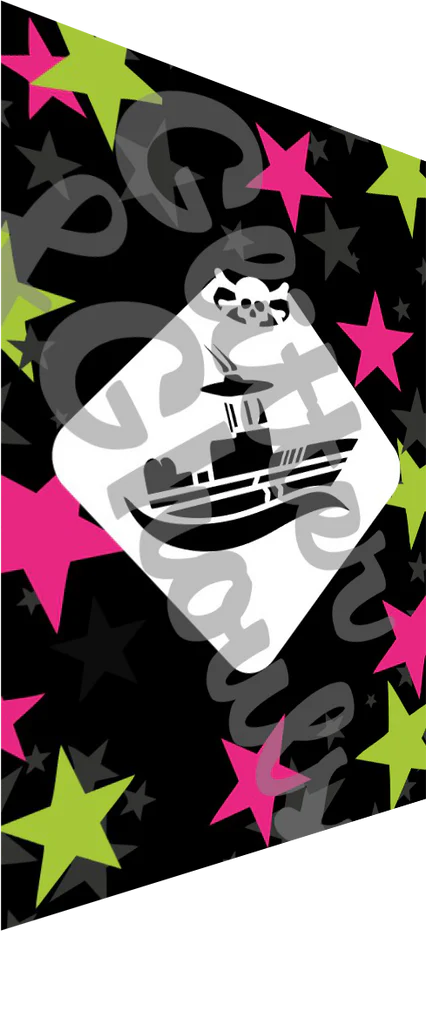 Glitter and Ghouls Face Painting Stencil- Boat Mini