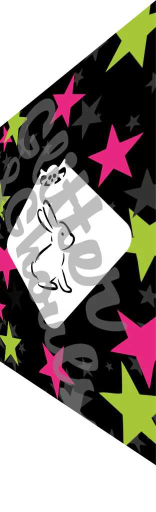 Glitter and Ghouls Face Painting Stencil- bunny linework mini