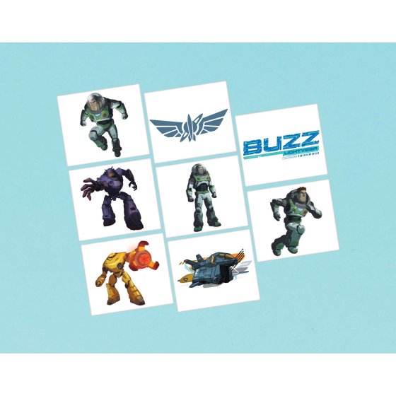 Buzz Lightyear Temporary Tattoo Pack- Apply with water