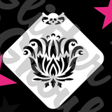 Glitter and Ghouls Face Painting Stencil- Centerpiece- Antique