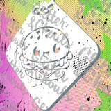 Glitter and Ghouls Face Painting Stencil- Chibi Burger 974